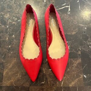 NWOT Coach Red Women's Flats